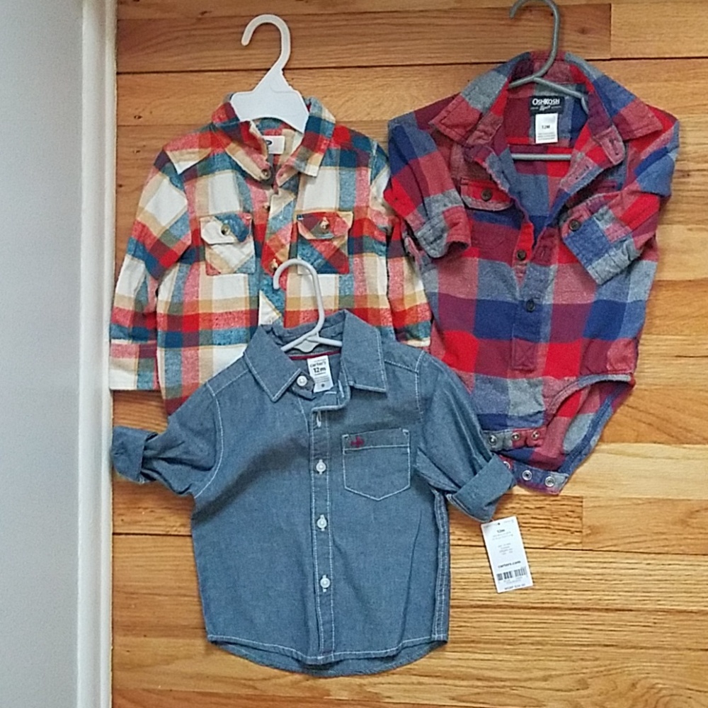 Lot of boys button up shirts
